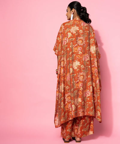 Rust Printed Cotton Co-Ords - Libas