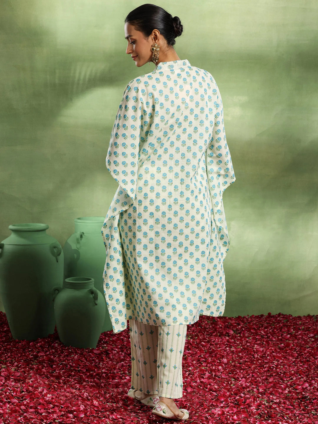  Cream Printed Cotton Co-Ords 