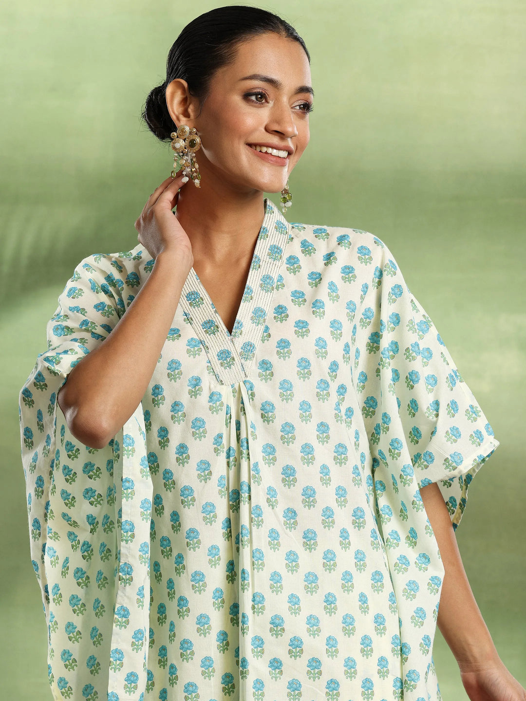  Cream Printed Cotton Co-Ords 