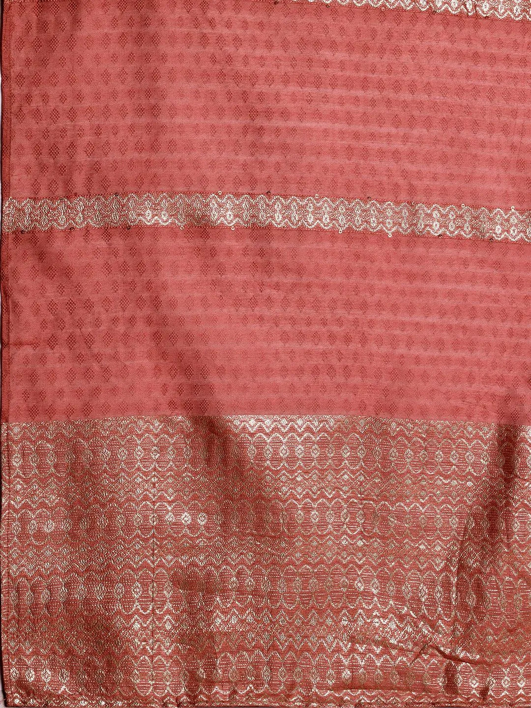 Peach Yoke Design Silk Blend Straight Suit With Dupatta - Libas 