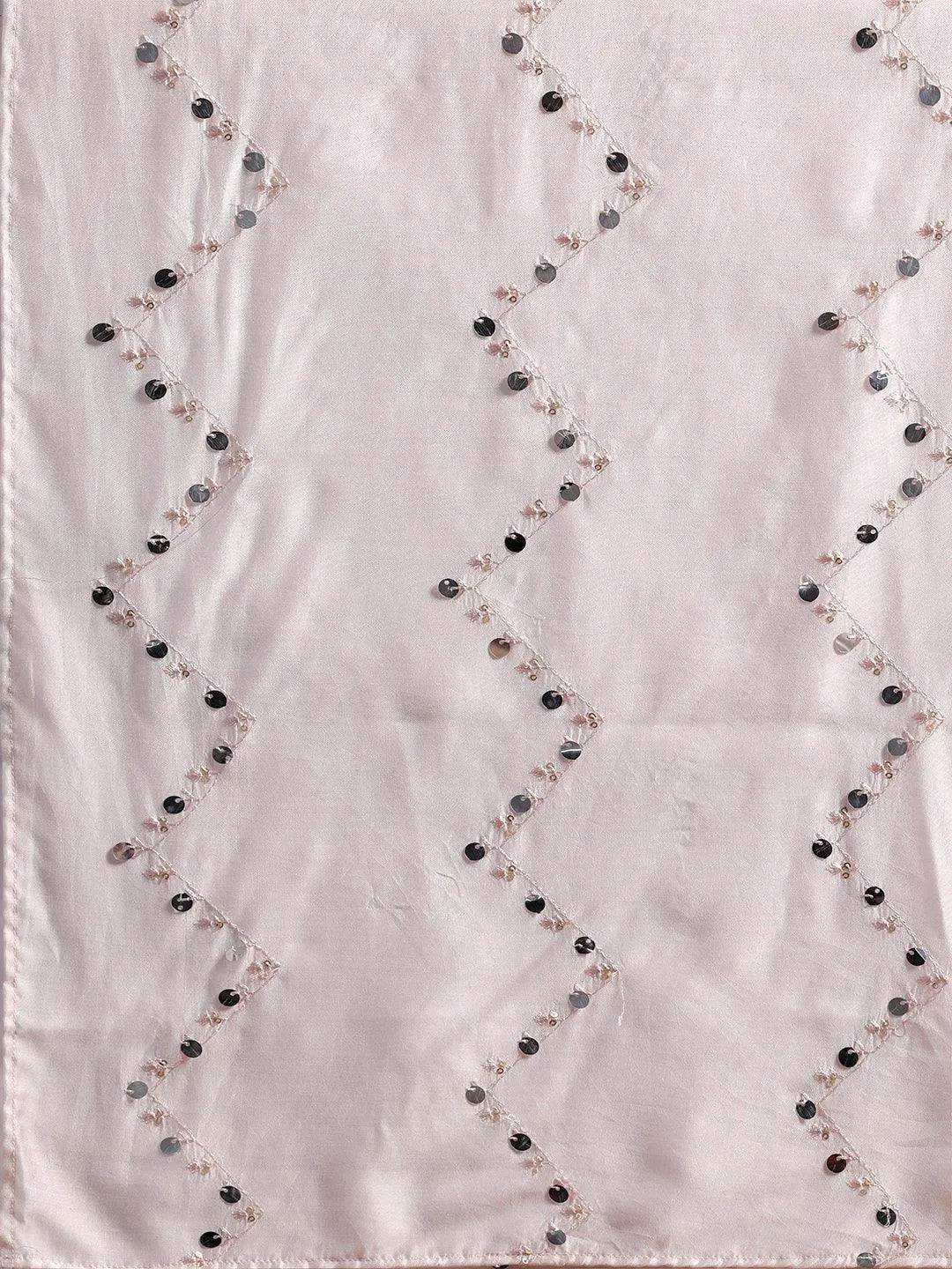 Light Pink Yoke Design Silk Blend Straight Suit With Dupatta - Libas 
