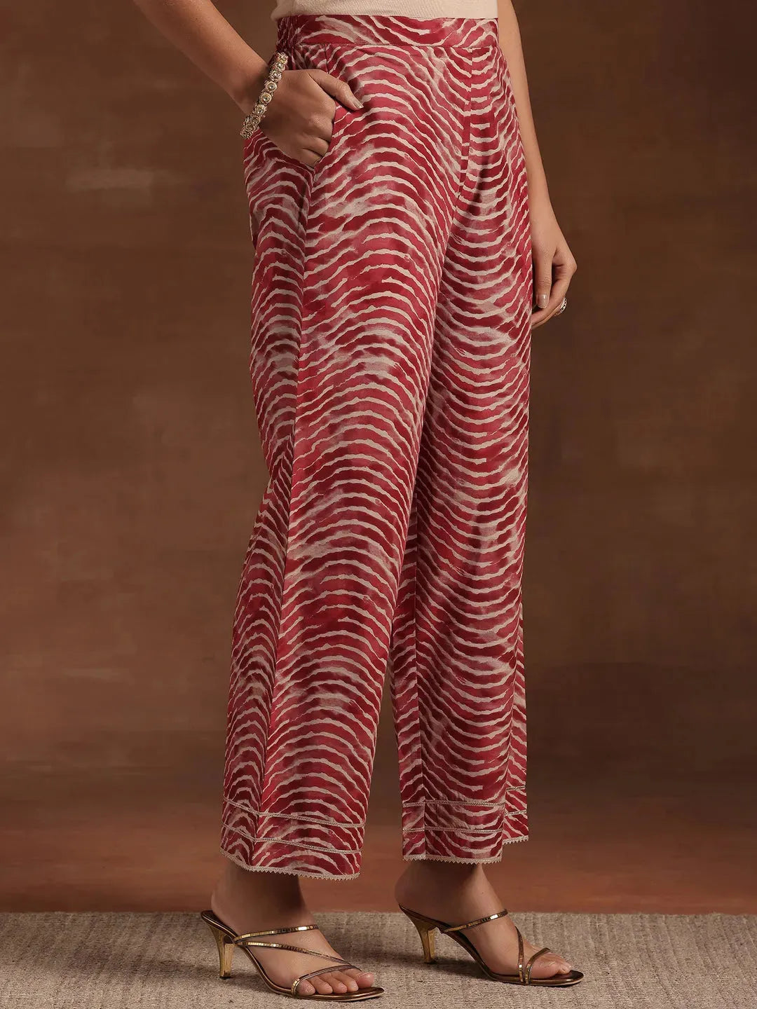  Rust Printed Cotton Straight Suit With Dupatta 
