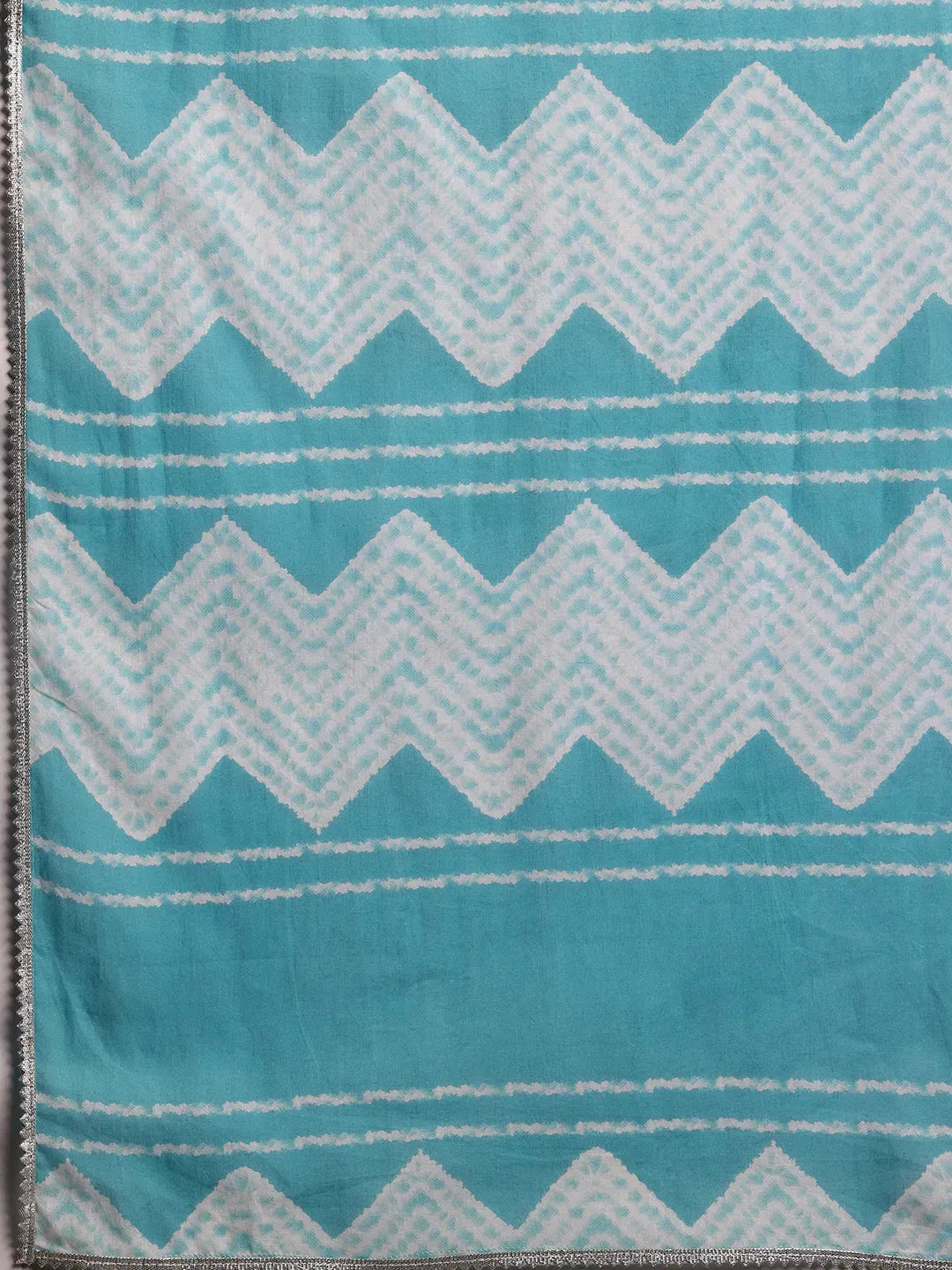  Blue Printed Cotton Straight Suit With Dupatta 