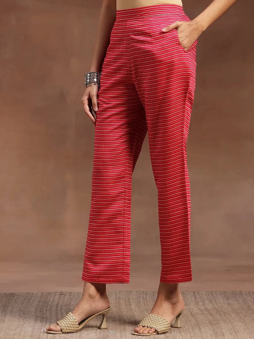  Pink Printed Silk Blend Straight Suit With Dupatta 