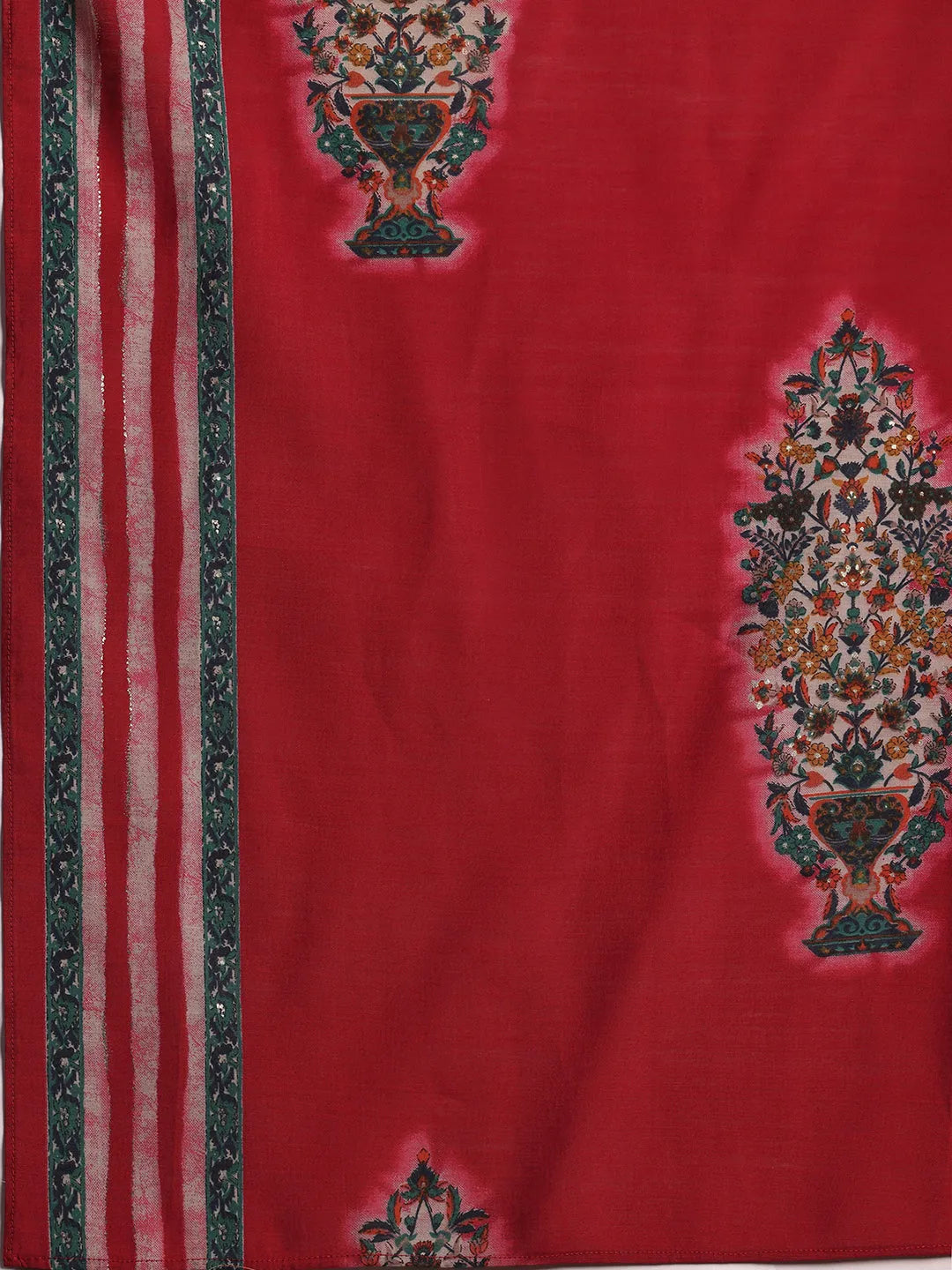  Pink Printed Silk Blend Anarkali Suit With Dupatta 