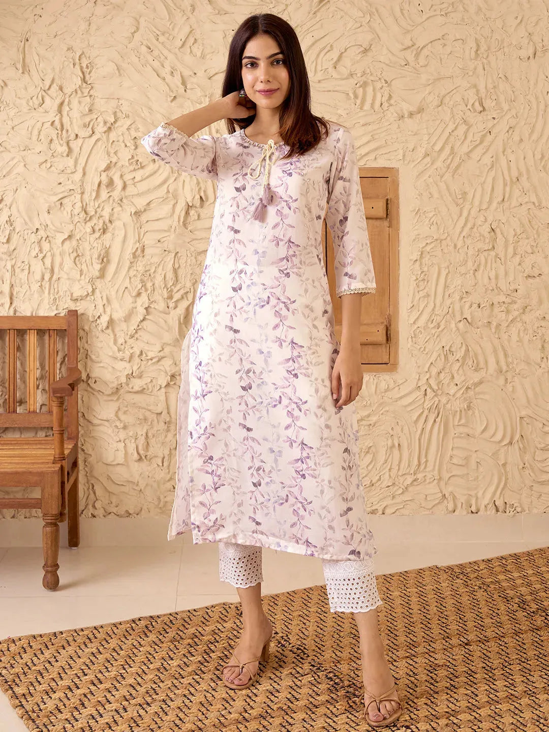 libas Off White Printed Cotton Straight Kurta-picture-29