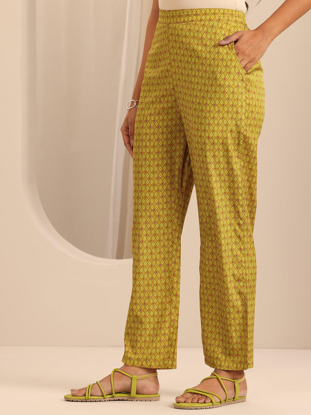  Multi Printed Poly Crepe Straight Kurta Set 