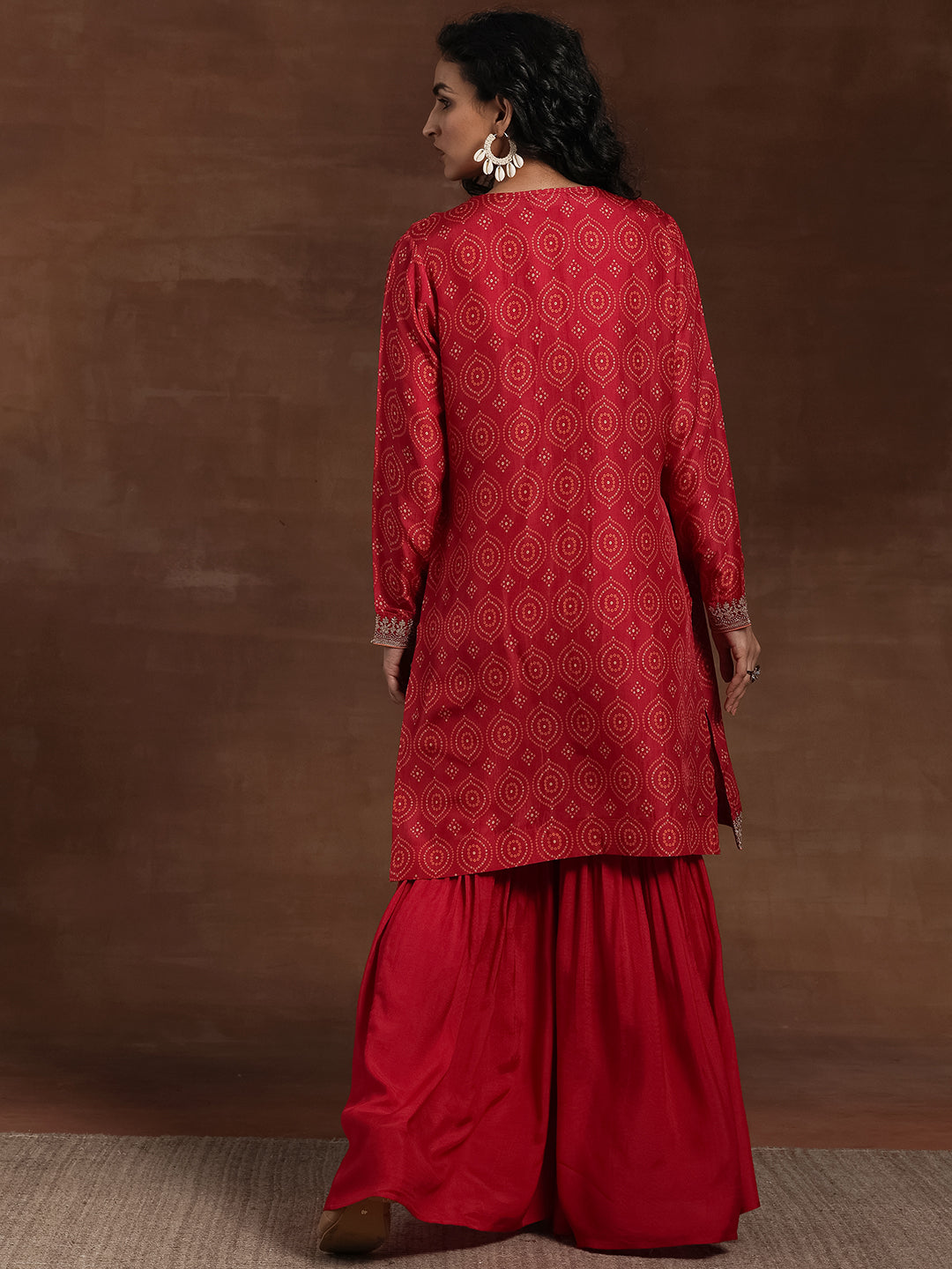  Pink Embroidered Silk Blend Co-Ords 