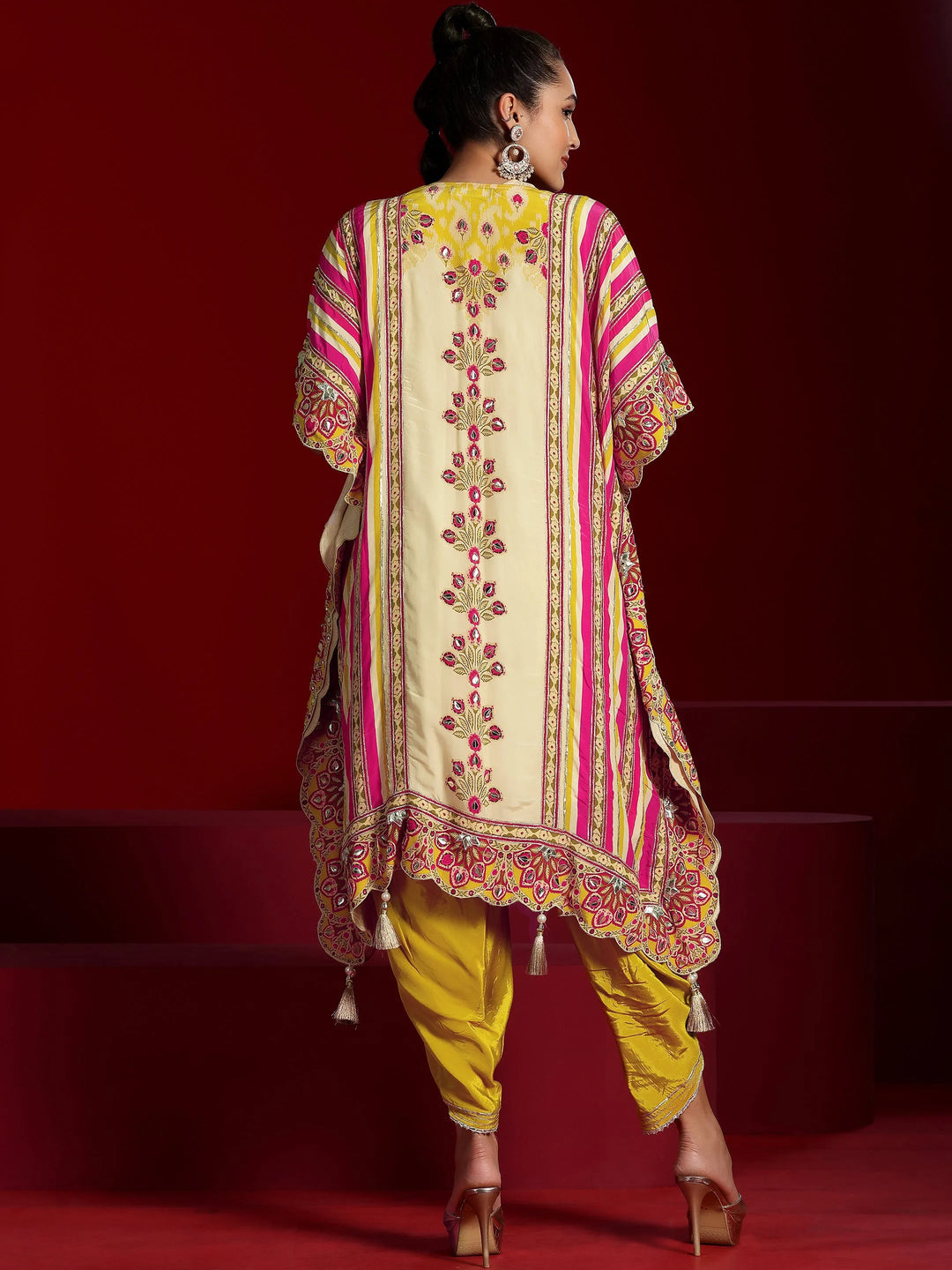  Libas Art Multi Printed Silk Blend Co-Ords 