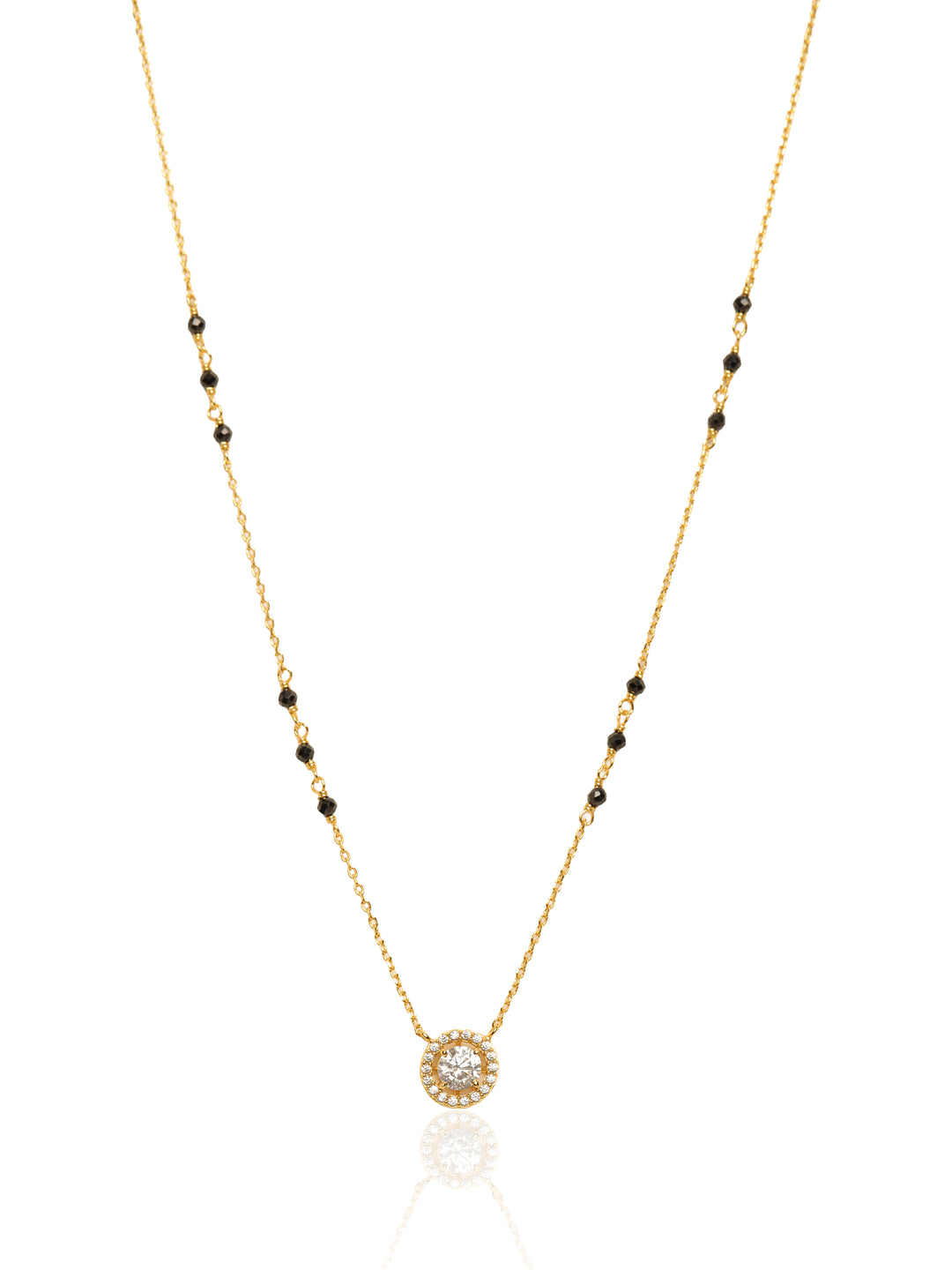  Libas Stone Pendant 18K Gold-Plated Mangalsutra 