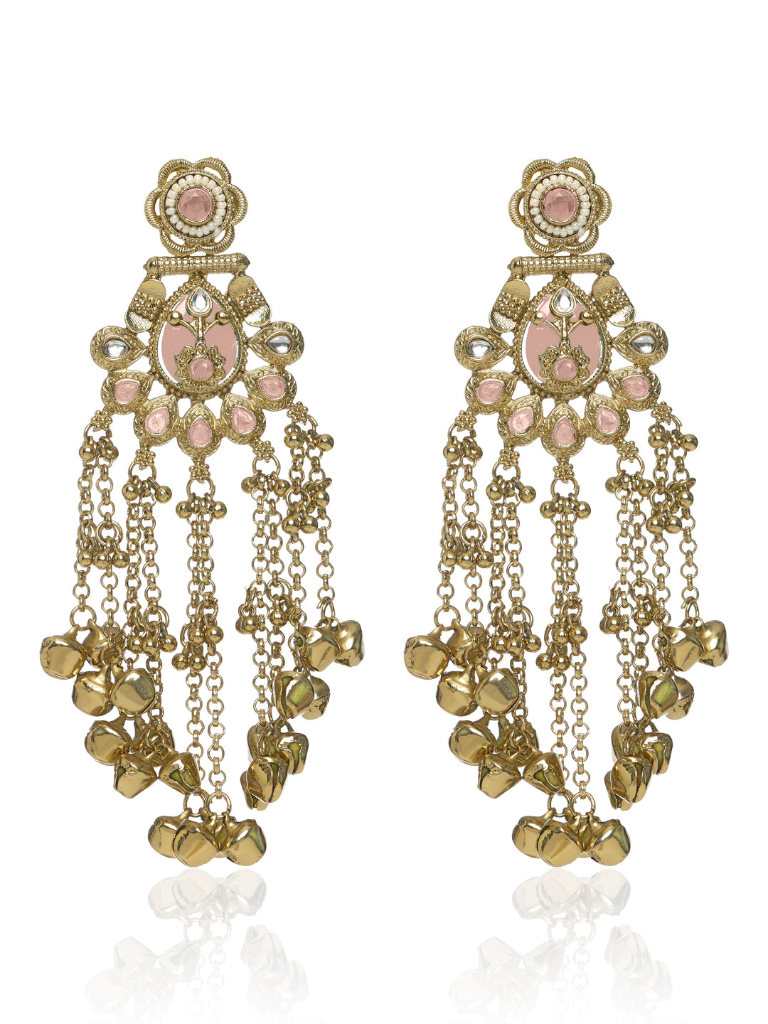  Libas Multicolour Dangling Ghungroo Earrings 