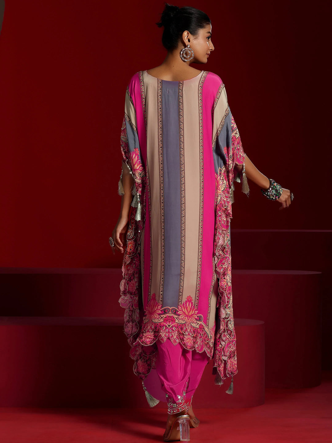  Libas Art Multi Striped Silk Blend Co-Ords 