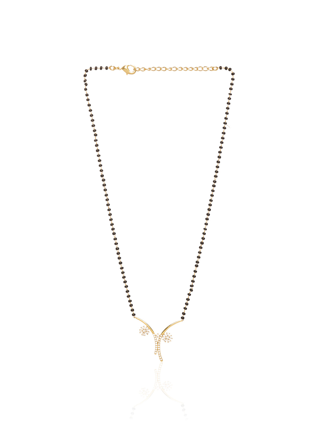  Libas Stone Floral Pendant 18K Gold Plated Mangalsutra 
