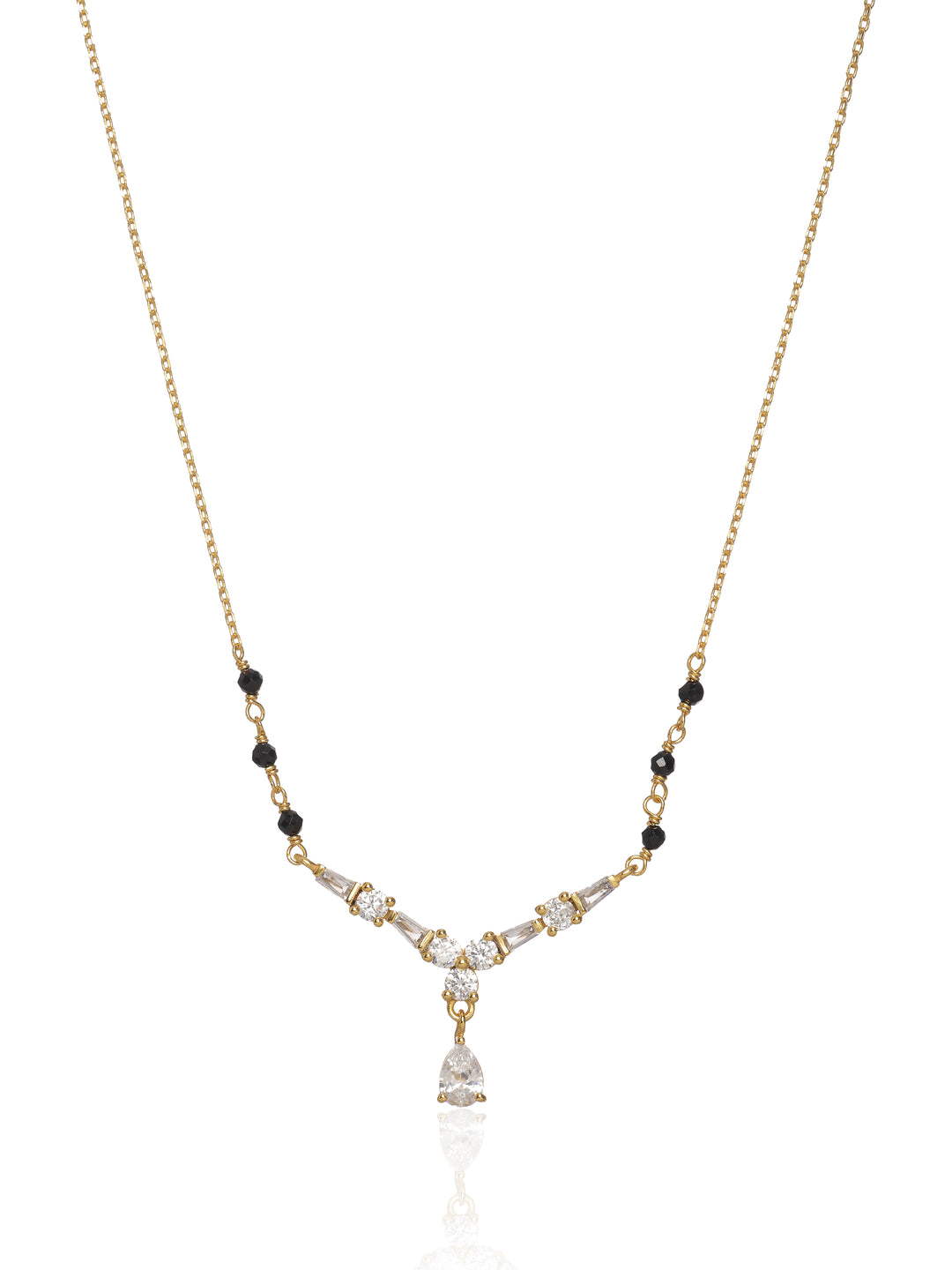 Libas Tear Drop Design 18K Gold Plated Mangalsutra 