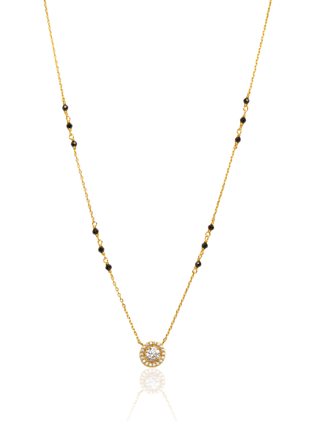  Libas Stone Pendant 18K Gold-Plated Mangalsutra 