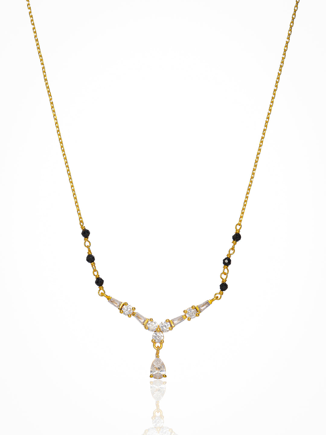 Libas Tear Drop Design 18K Gold Plated Mangalsutra 
