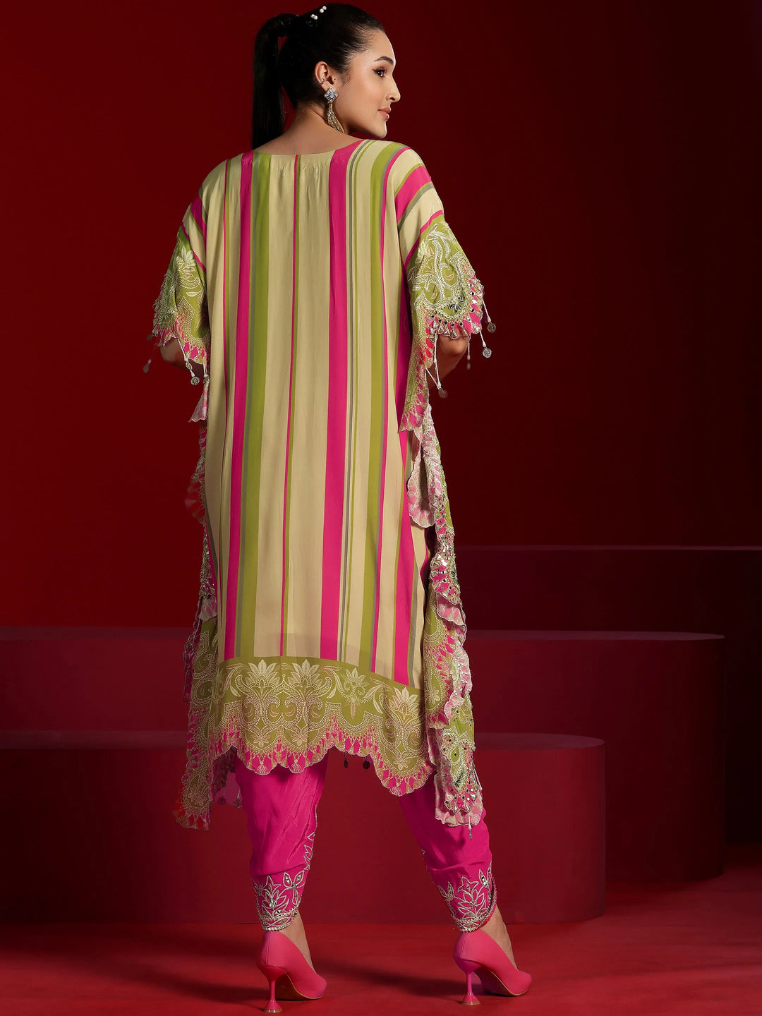  Libas Art Multi Printed Silk Blend Co-Ords 