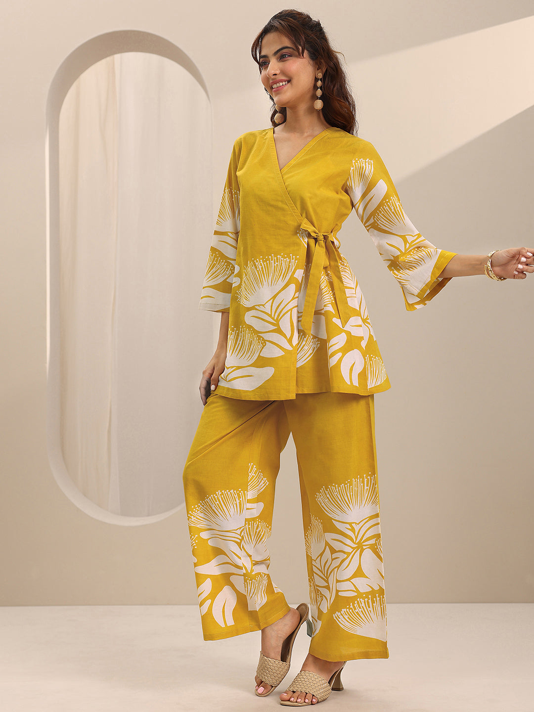  Yellow Printed Cotton Co-Ord Sets 