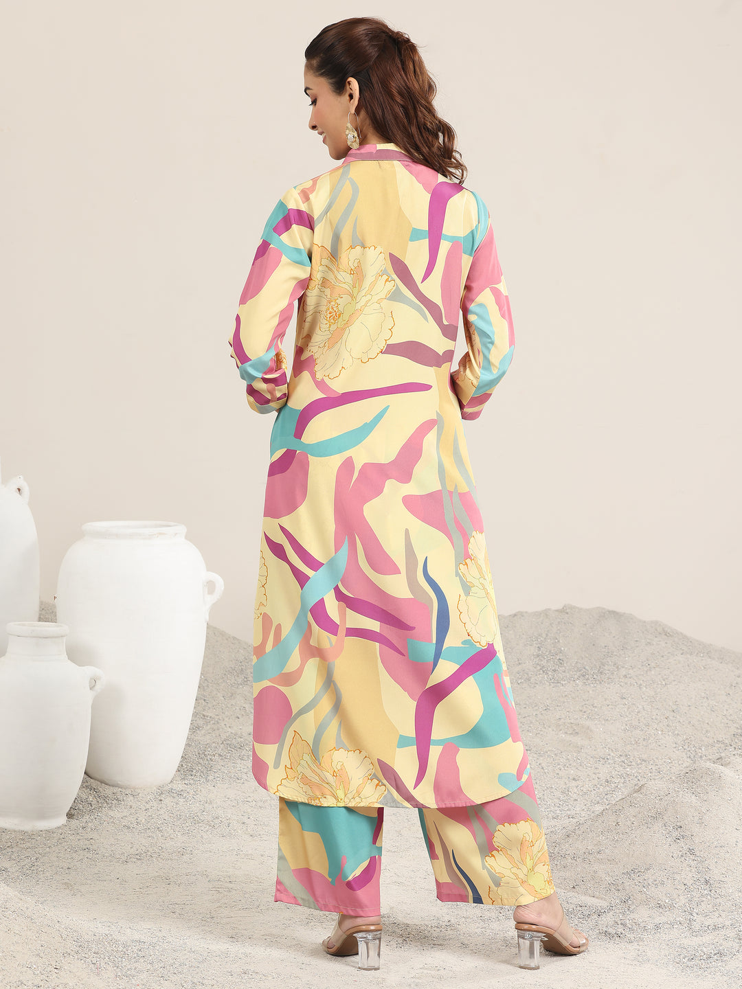  Multi Printed Poly Crepe Co-Ord Sets 