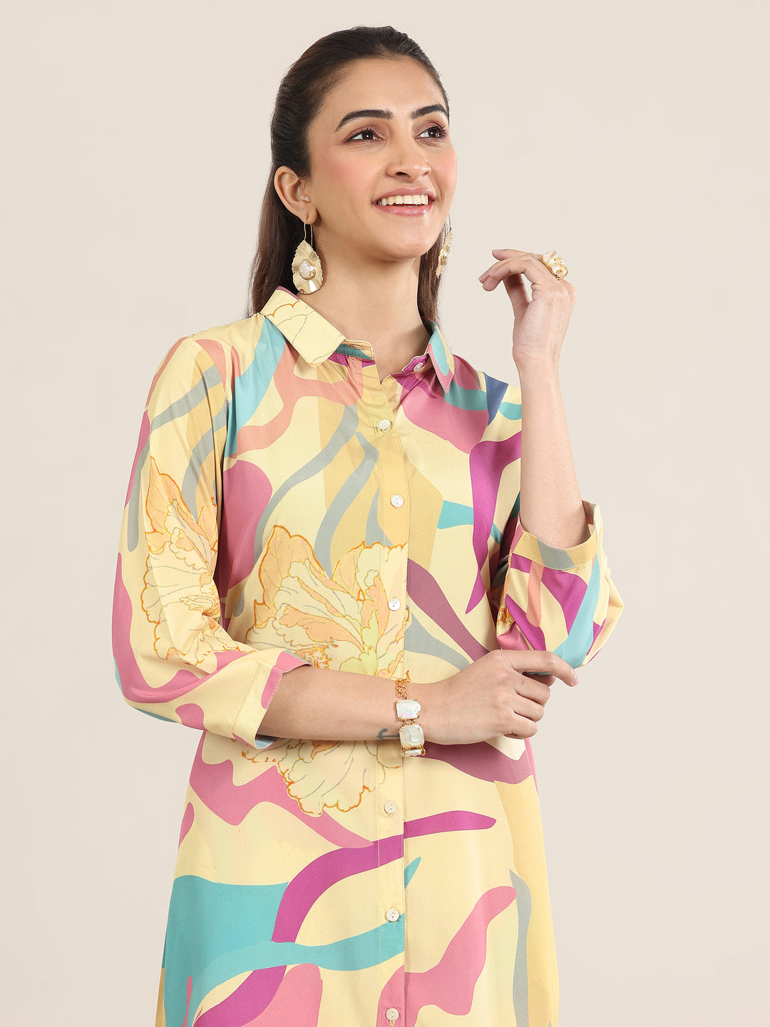  Multi Printed Poly Crepe Co-Ord Sets 