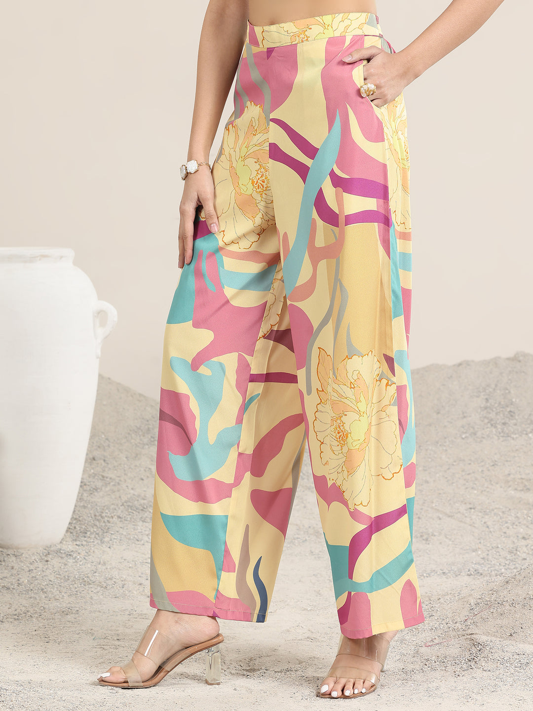  Multi Printed Poly Crepe Co-Ord Sets 