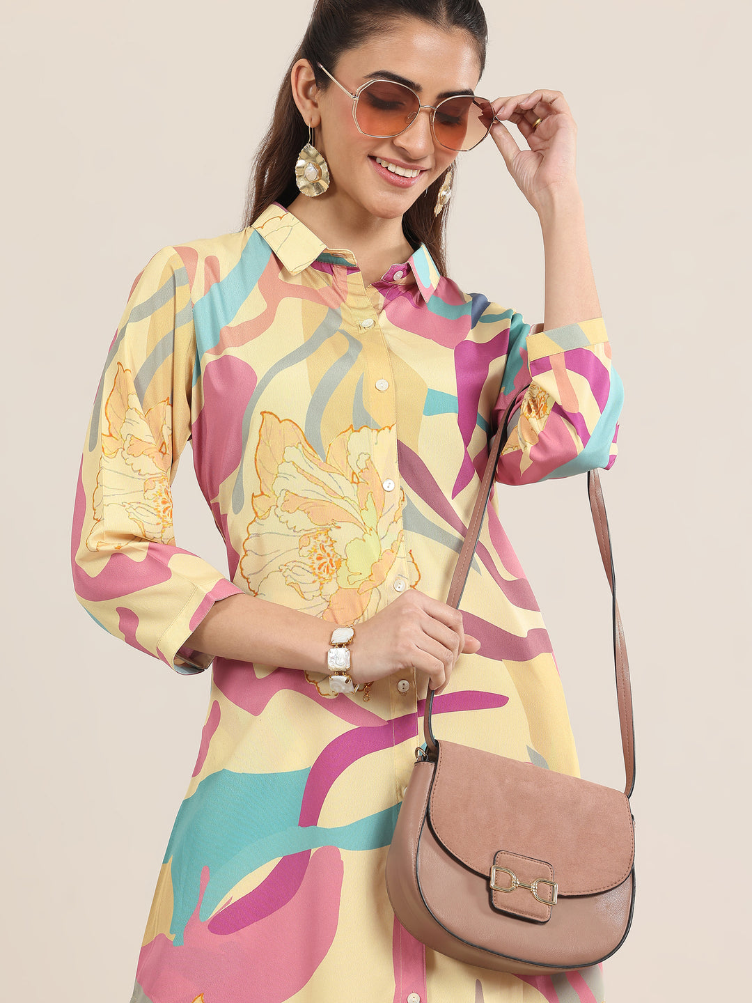  Multi Printed Poly Crepe Co-Ord Sets 