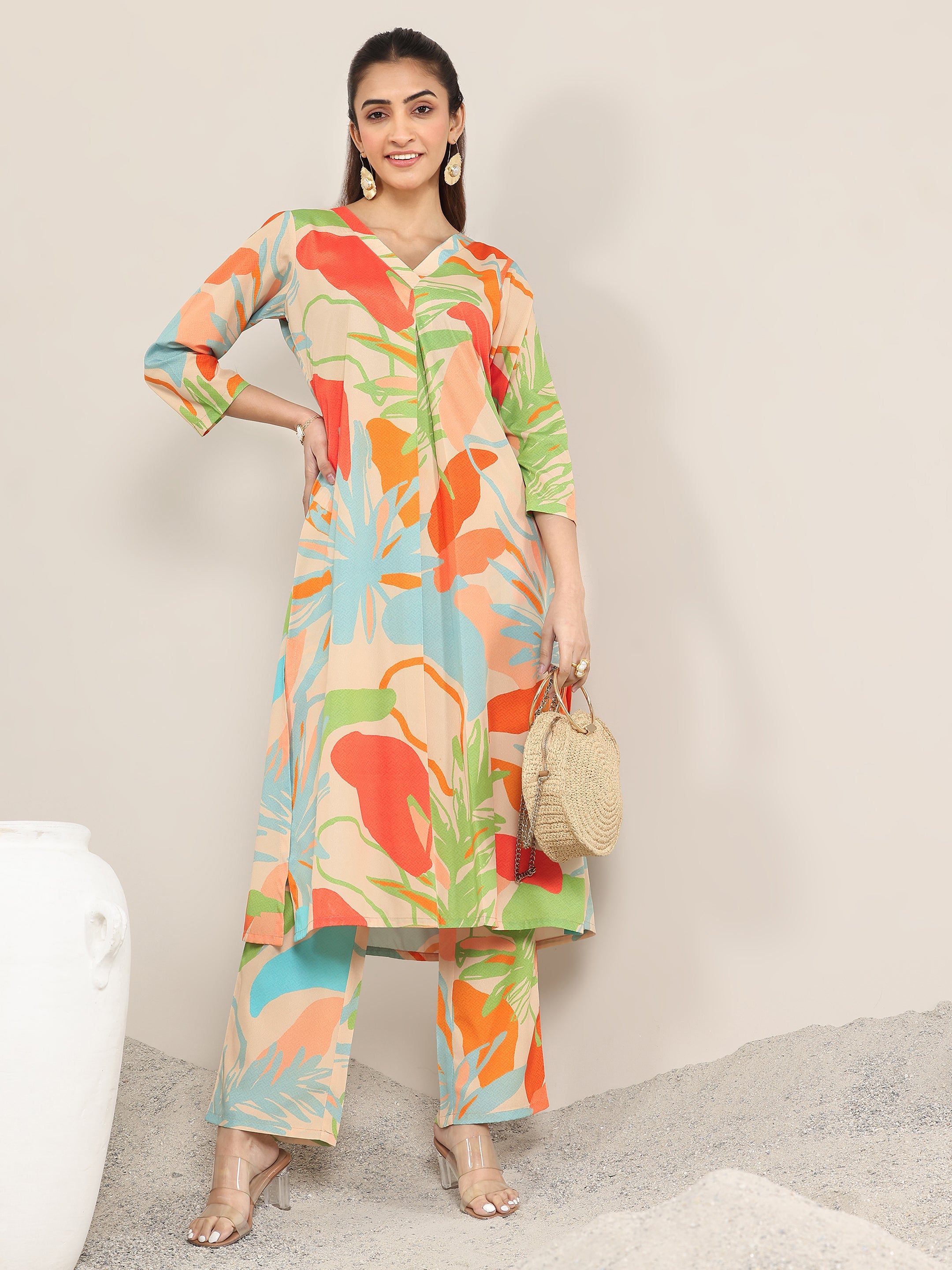 libas Multi Printed Poly Crepe Co-Ord sets-picture-34