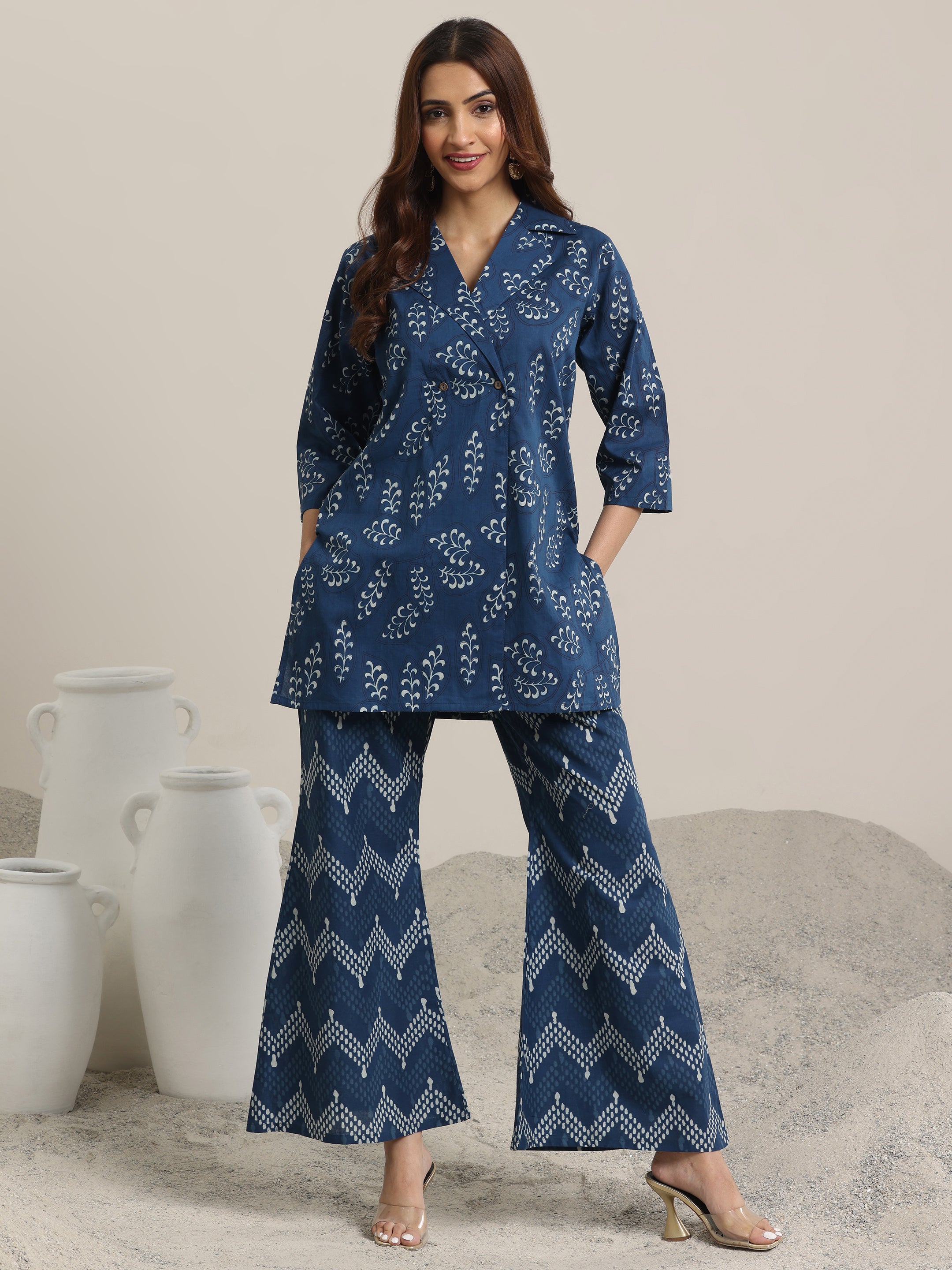 libas Indigo Printed Cotton Co-Ord sets-picture-37