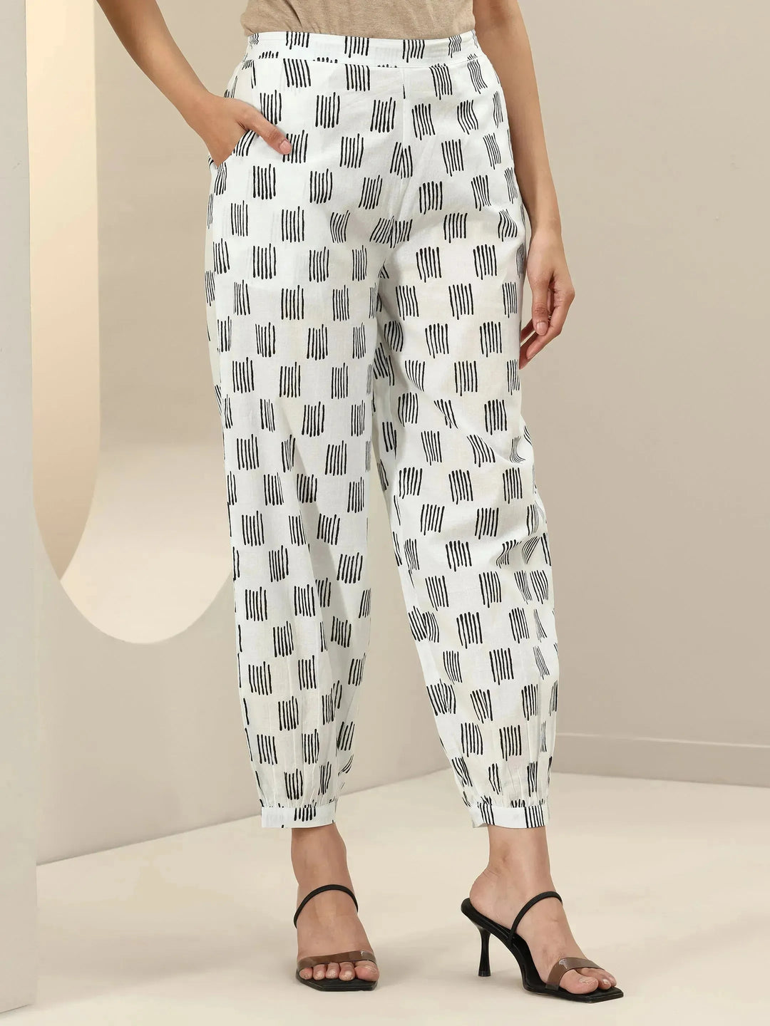  Black Printed Cotton Straight Suit Sets With Dupatta 