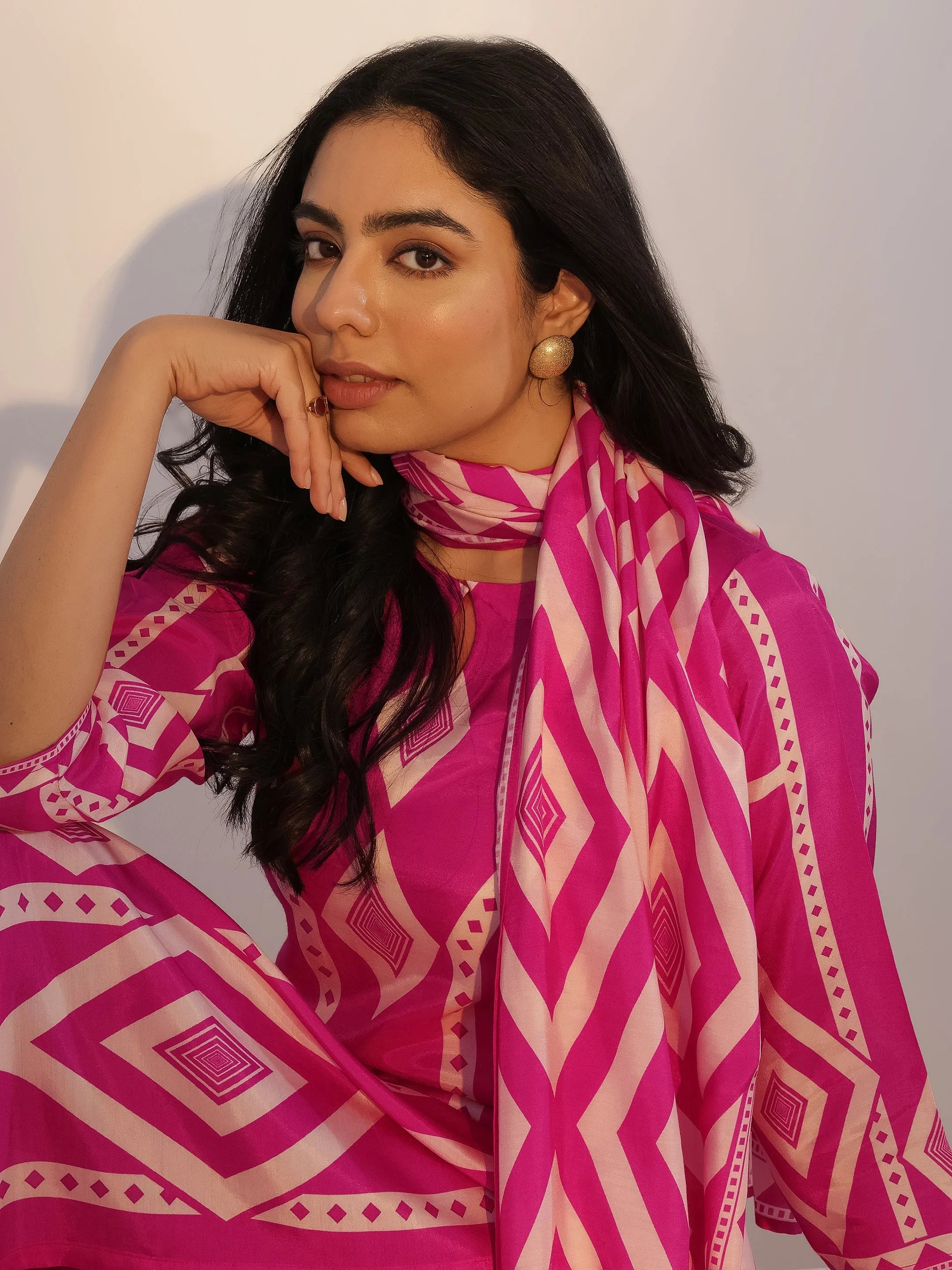 libas Pink Printed Silk Blend Straight Suit With Dupatta-picture-47