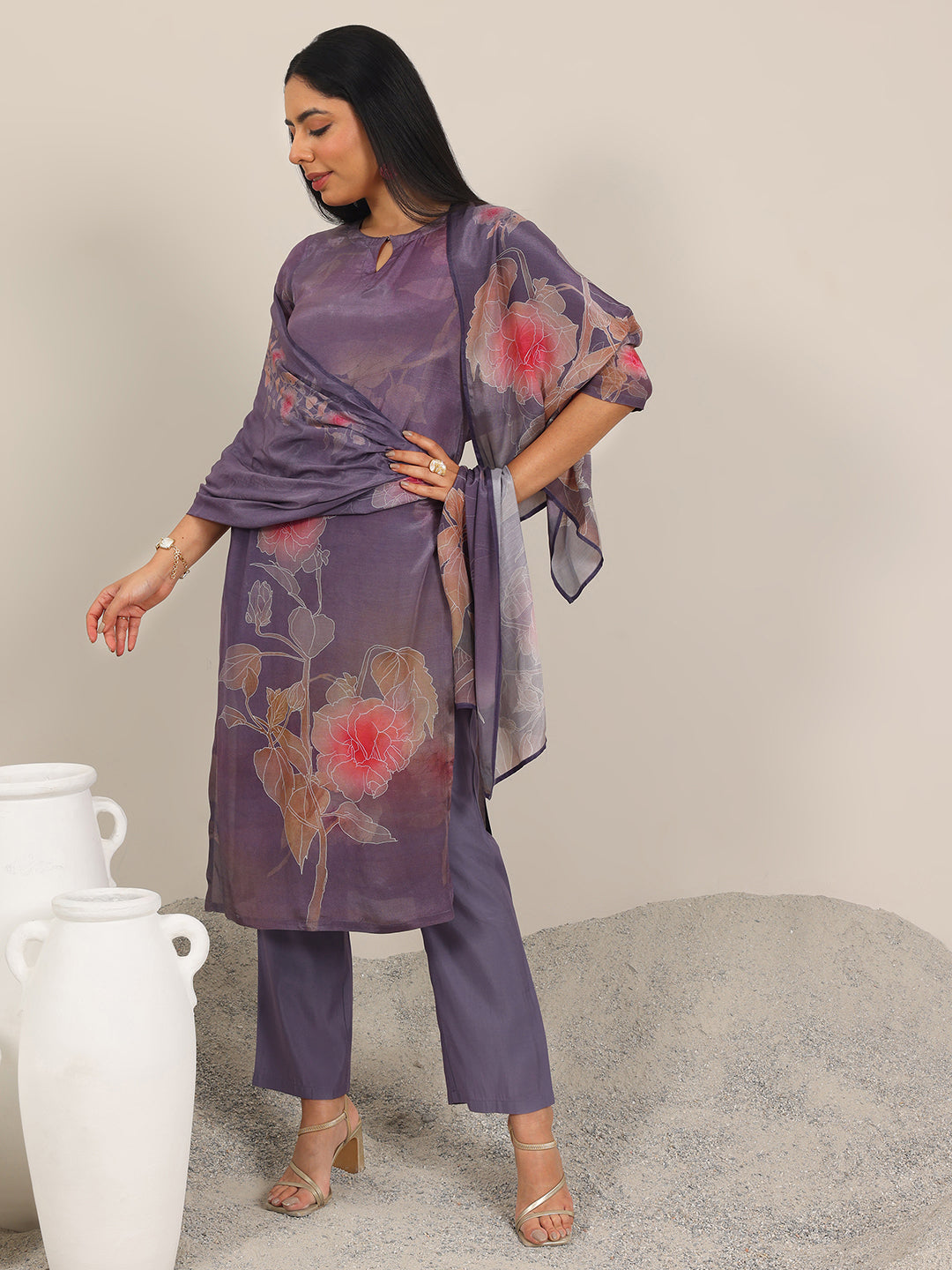 libas Mauve Printed Silk Blend Straight Suit With Dupatta-picture-30