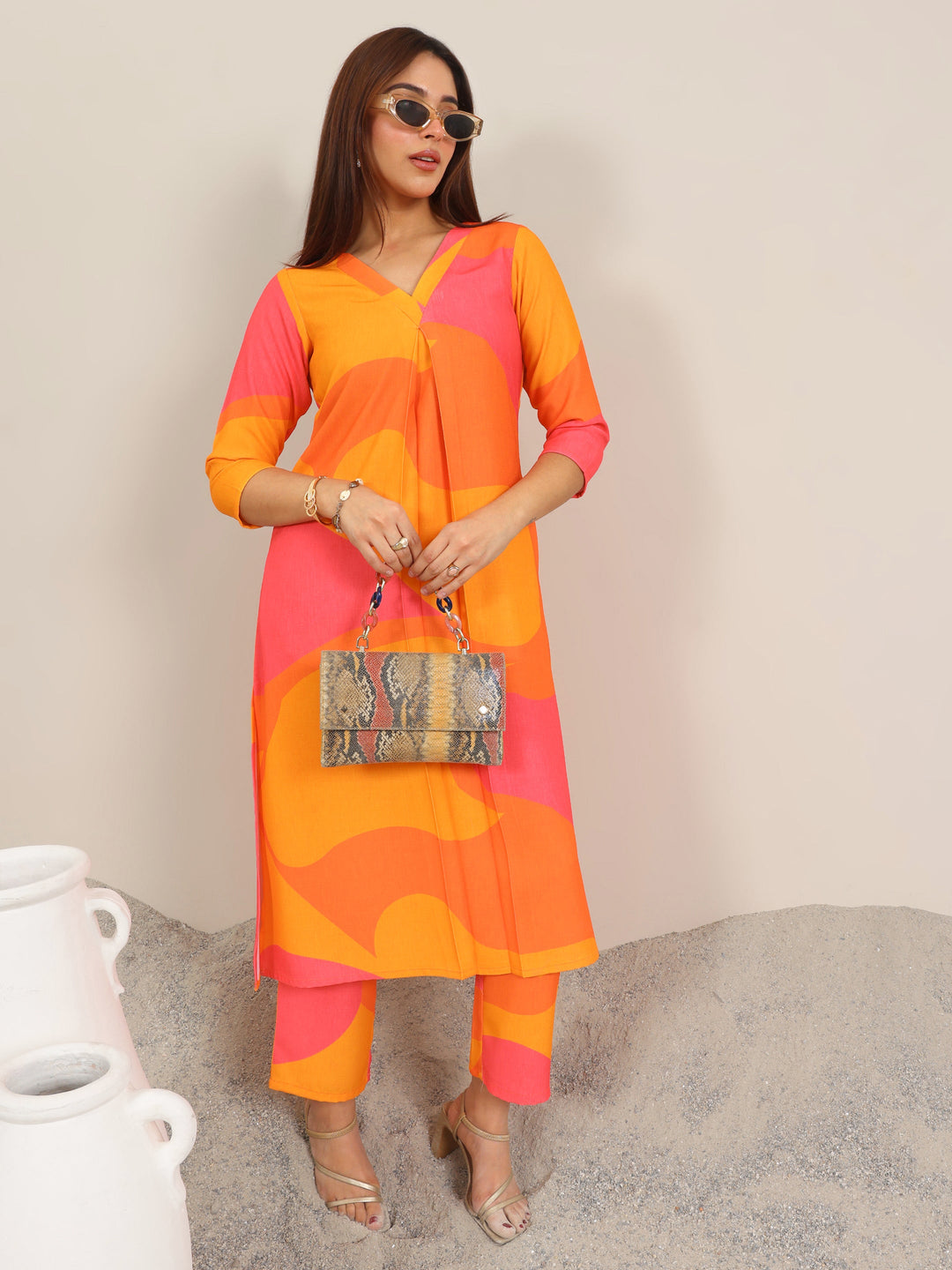  Multi Printed Crepe Co-Ord Sets 