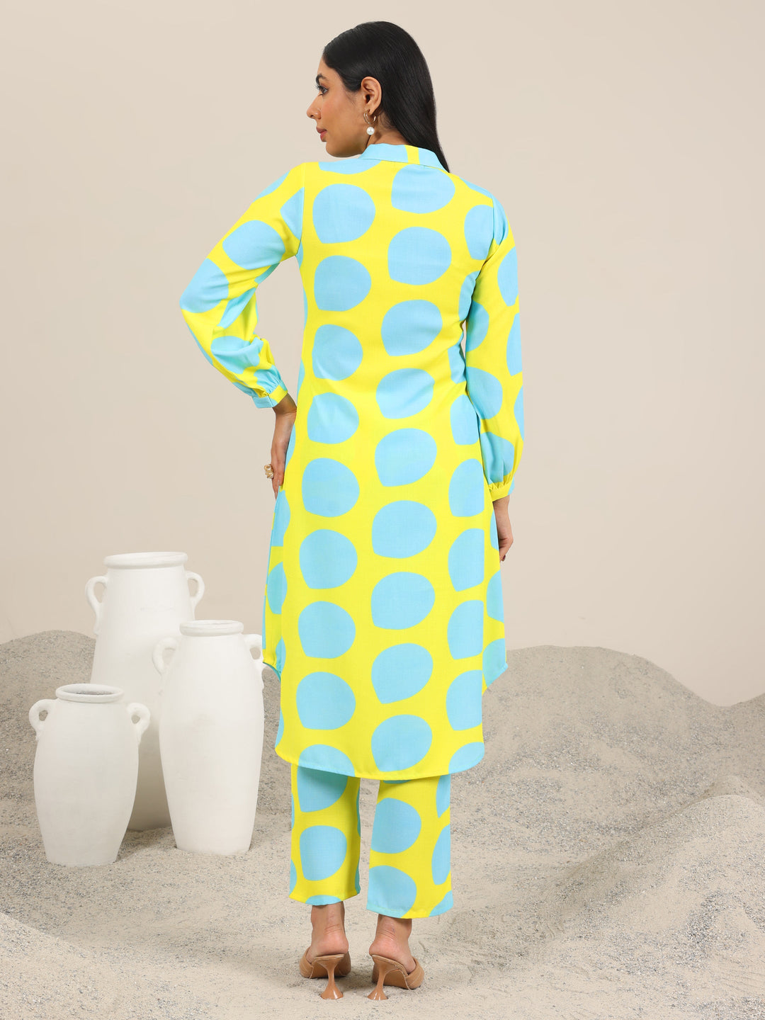  Yellow Printed Crepe Co-Ord Sets 