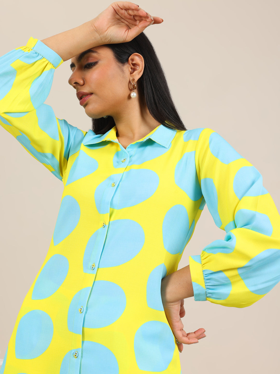 Yellow Printed Crepe Co-Ord Sets 