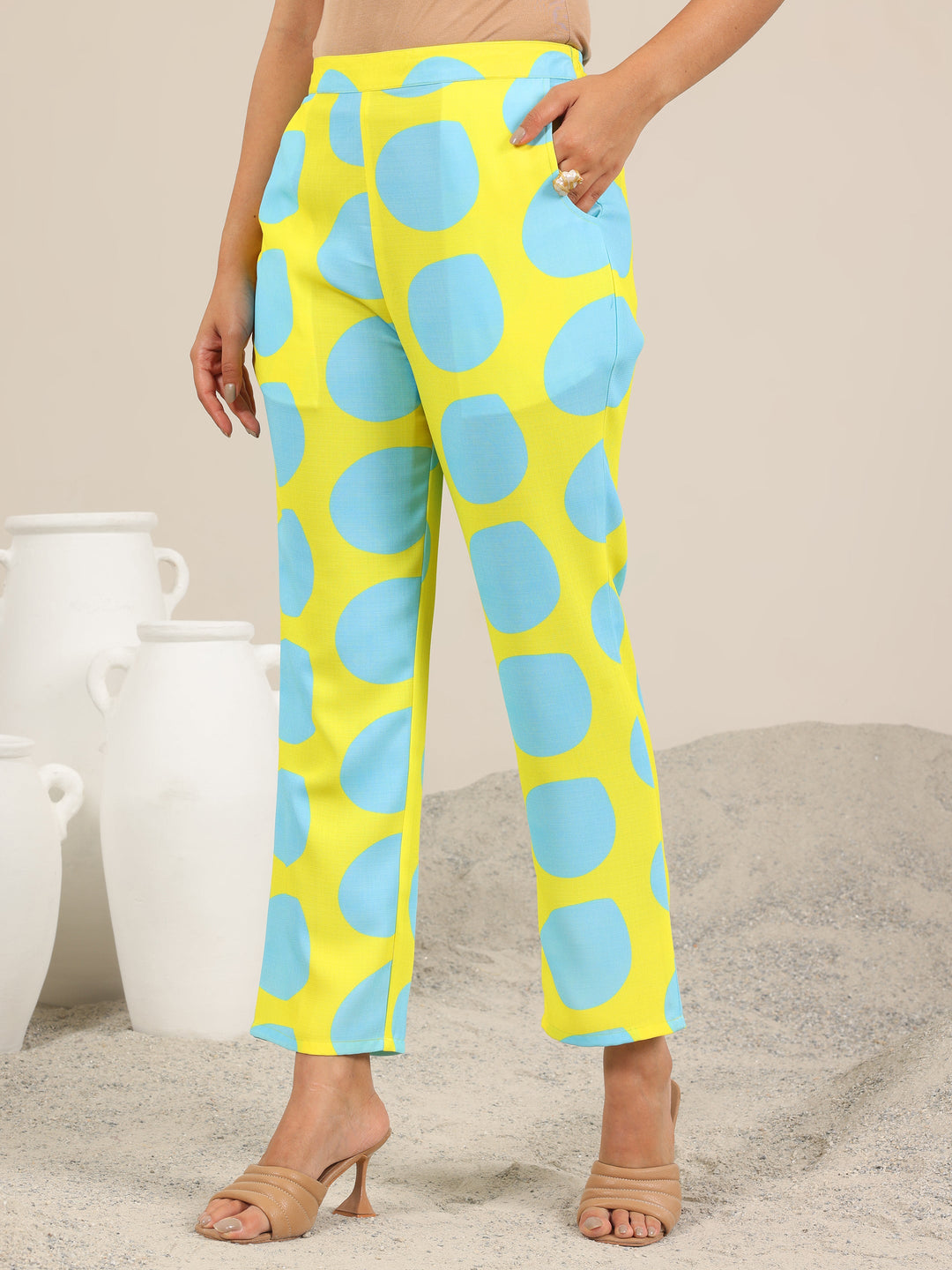 Yellow Printed Crepe Co-Ord Sets 