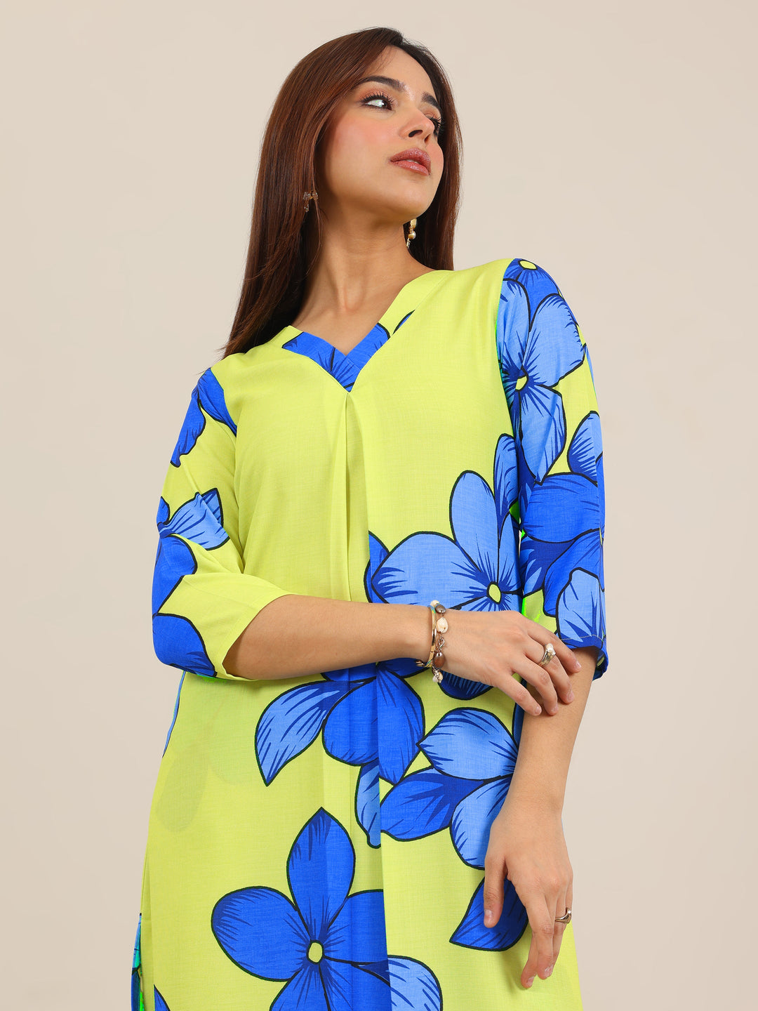  Yellow Printed Crepe Co-Ord Sets 