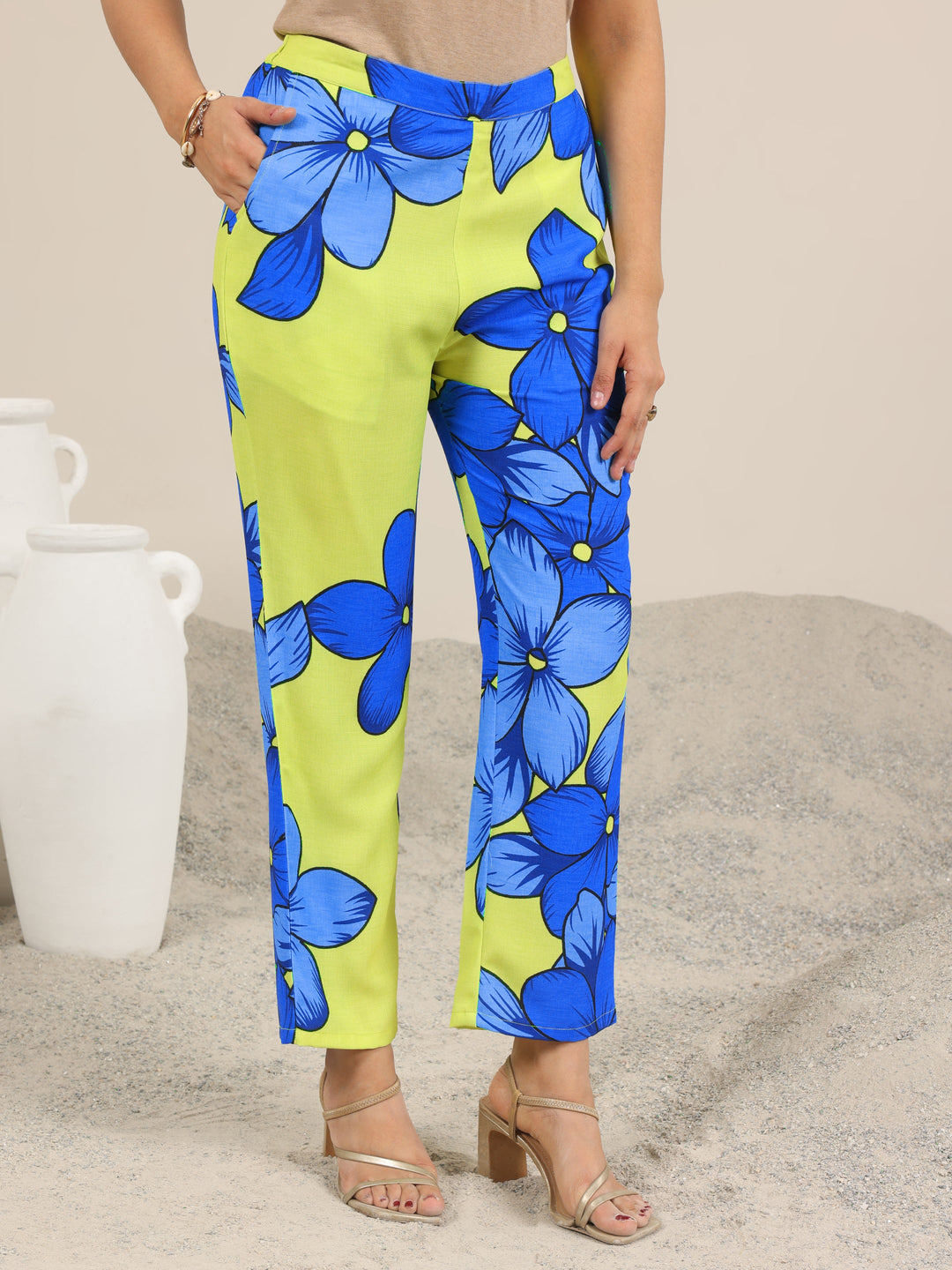  Yellow Printed Crepe Co-Ord Sets 