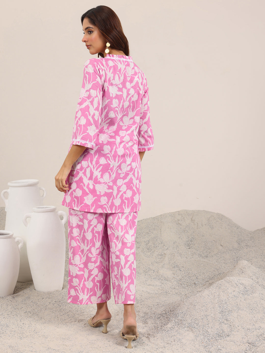  Pink Printed Pure Cotton Co-Ord Sets 
