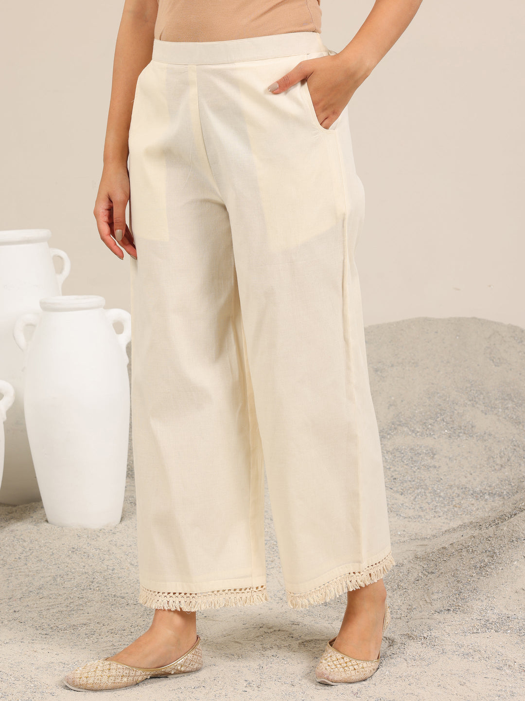  Off White Printed Pure Cotton Straight Kurta Set 