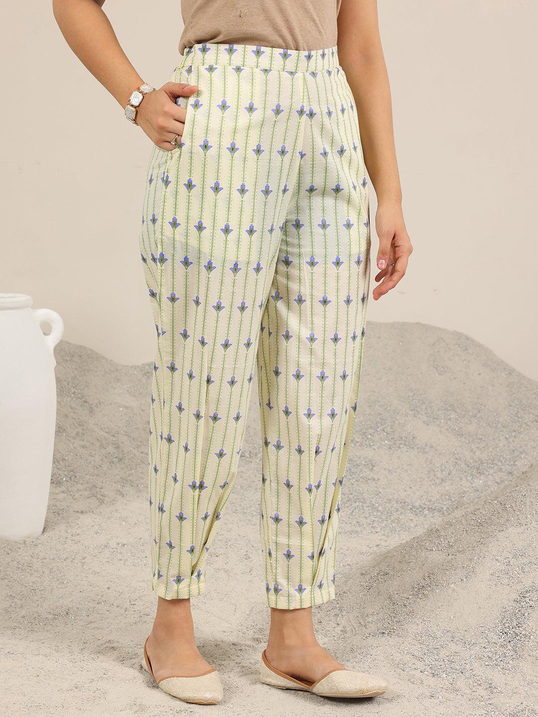  Off White Printed Pure Cotton Straight Kurta Set 