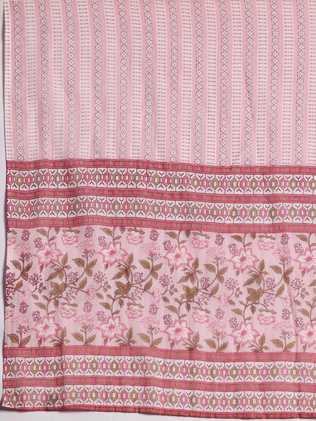  Pink Yoke Design Cotton Straight Suit With Dupatta 