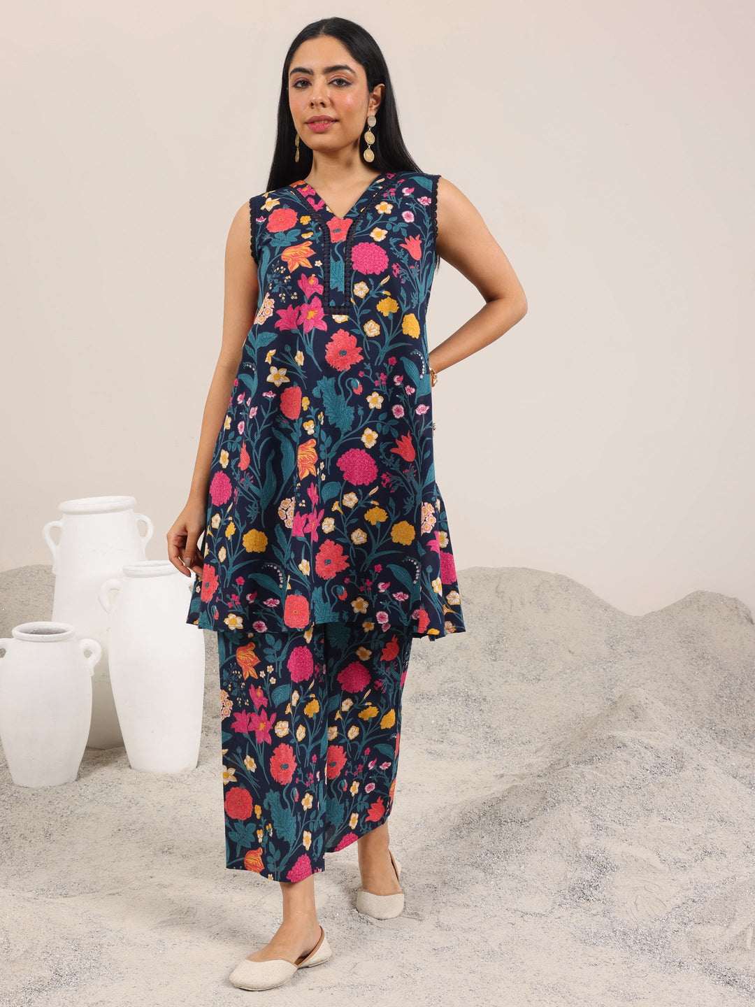  Blue Printed Cotton Co-Ord Sets 