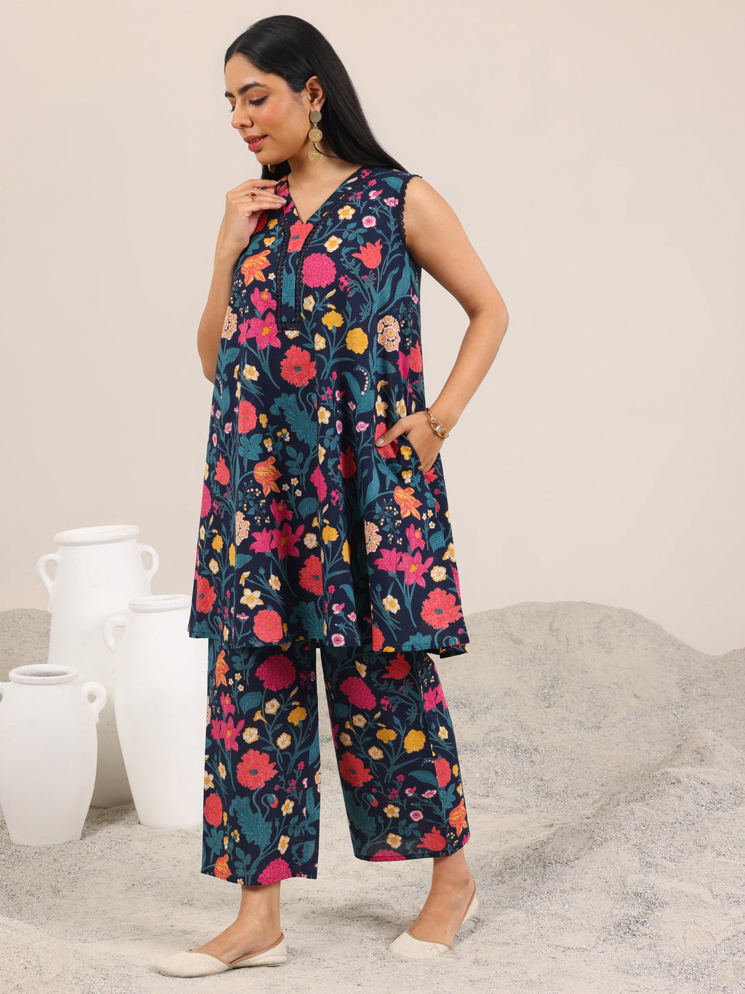  Blue Printed Cotton Co-Ord Sets 