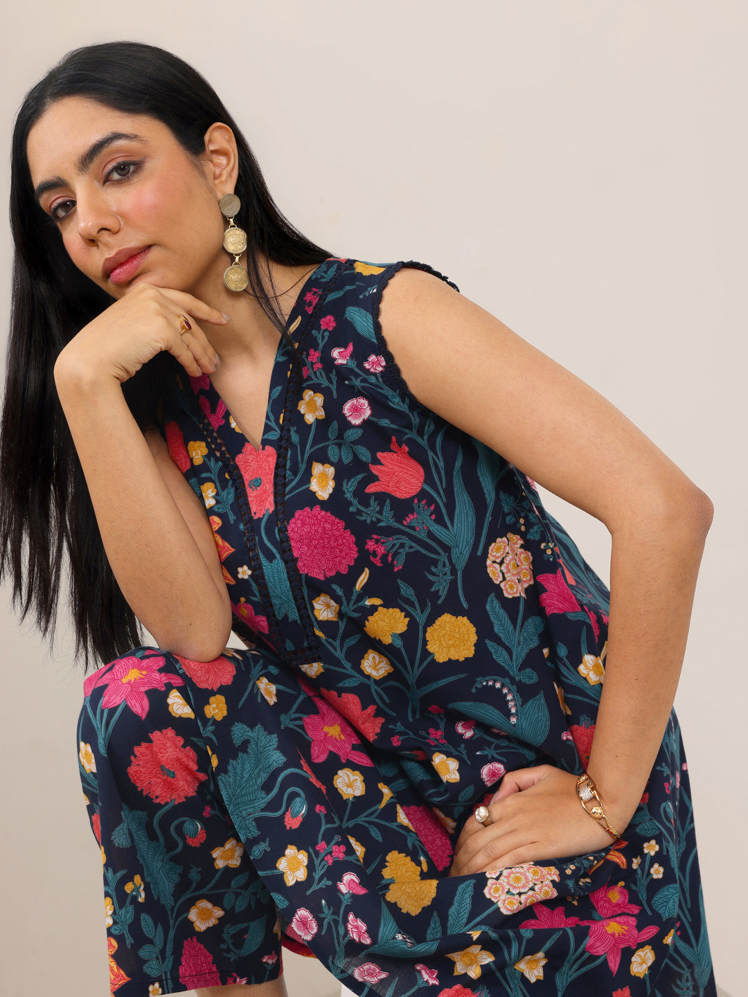  Blue Printed Cotton Co-Ord Sets 