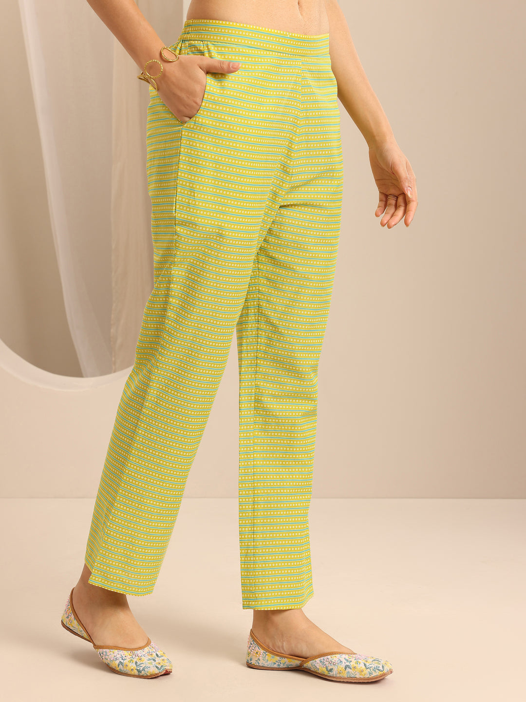  Mustard Printed Cotton Straight Suit Set With Dupatta 
