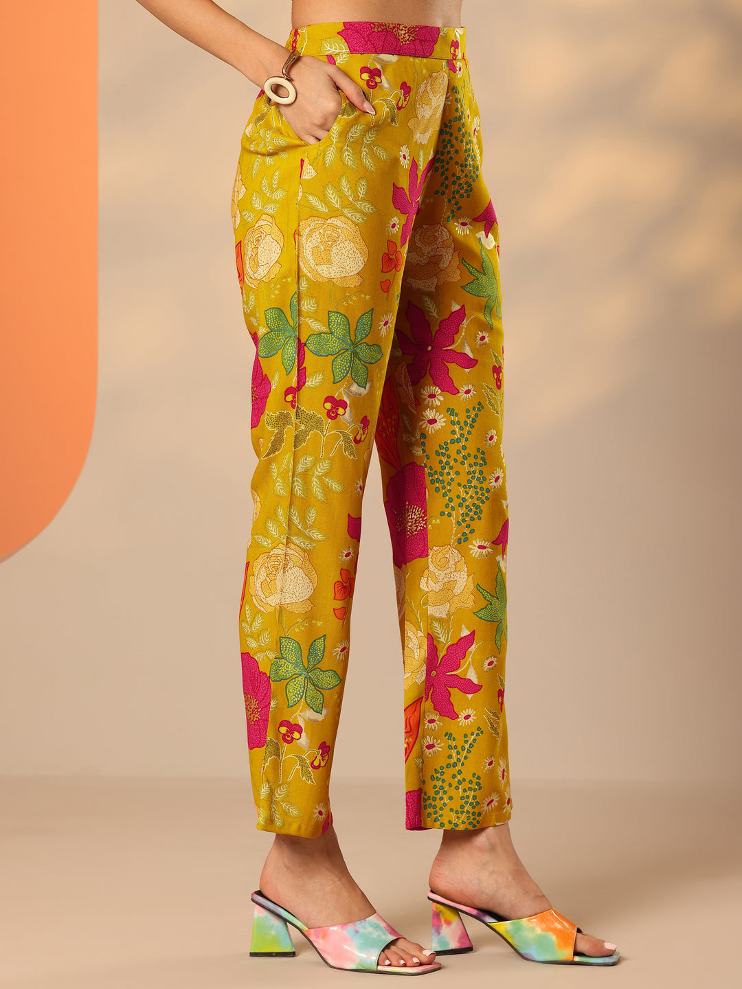  Mustard Printed Rayon Co-Ord Sets 