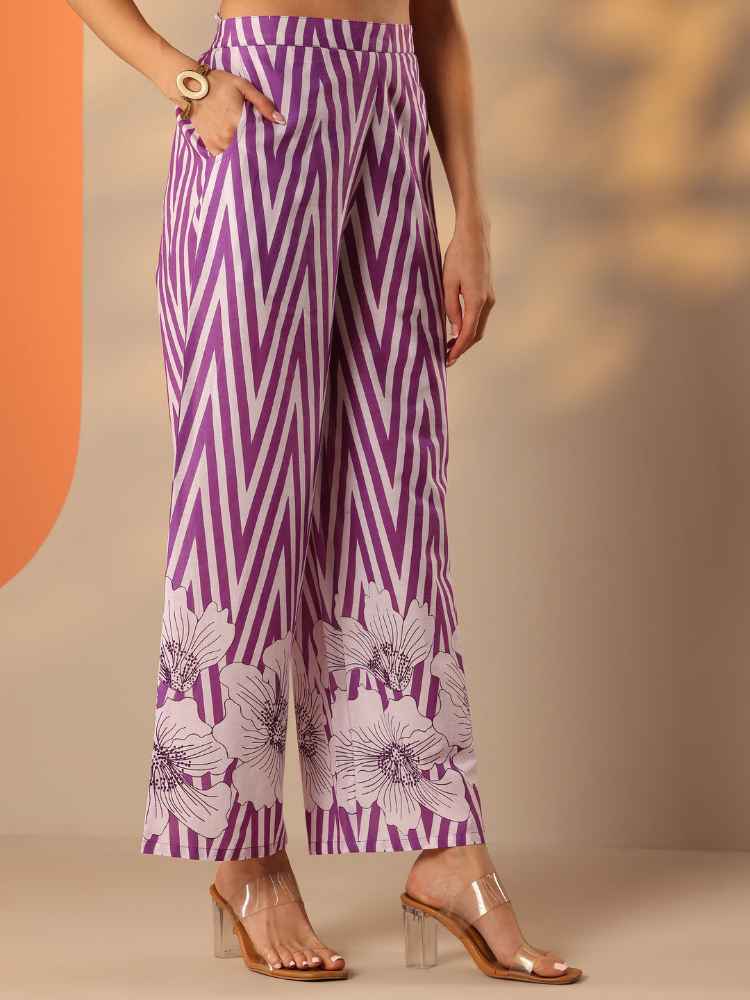  Purple Printed Cotton Co-Ord Sets 