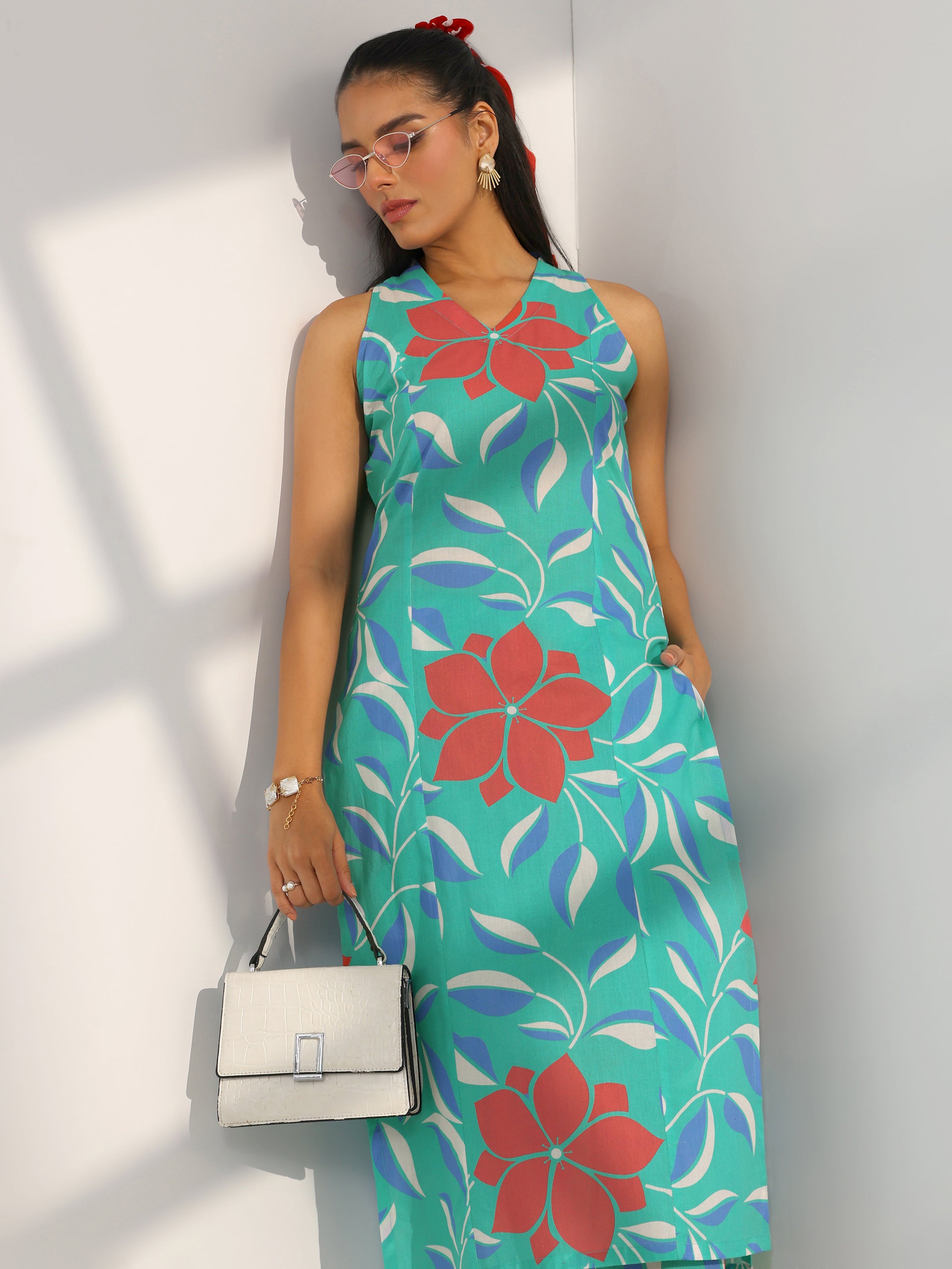 libas Blue Printed Rayon Straight Kurta Set-picture-40