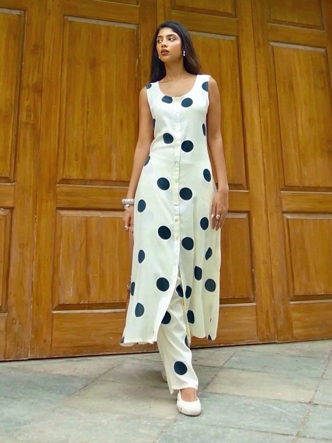 libas Off White Printed Cotton A-Line Kurta Set-picture-26