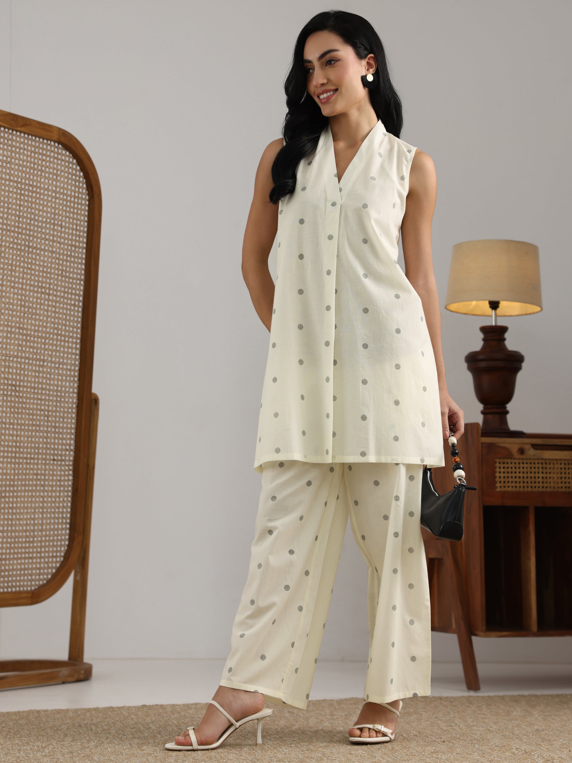 libas Off White Printed Cotton Straight Kurta Set-picture-39